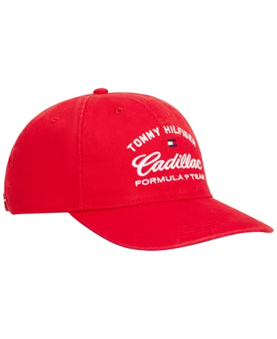 Tommy Hilfiger Men's Script Logo Baseball Cap In Red