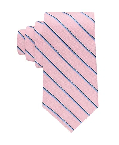 Tommy Hilfiger Men's Seasonal Striped Pattern Tie In Pink