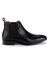 Tommy Hilfiger Syler Mens Faux Leather Square Toe Chelsea Boots In Black