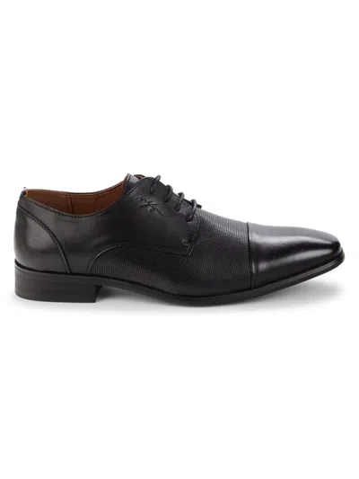 Tommy Hilfiger Men's Sheldon Faux Leather Derby Shoes In Black