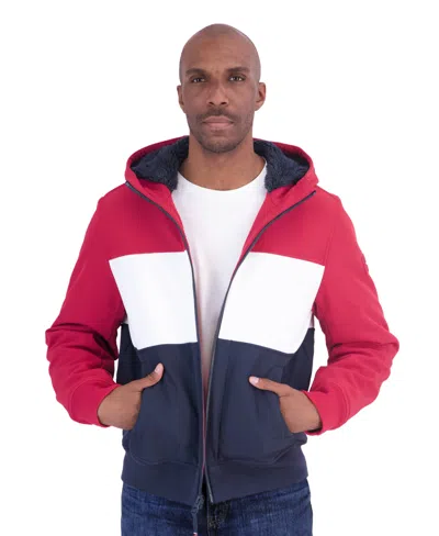Tommy Hilfiger Men's Sherpa Lined Soft Shell Bomber Jacket In Pink