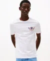 Tommy Hilfiger Men's Short Sleeve Color Crest Logo T-shirt In White