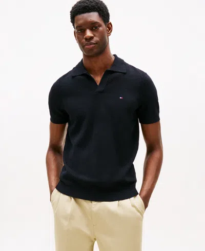 Tommy Hilfiger Men's Short-sleeve Polo Shirt In Blue