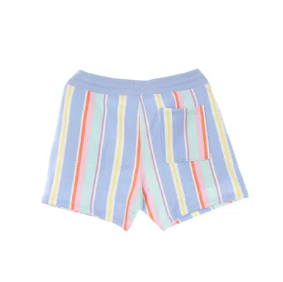 Tommy Hilfiger Men's Shorts Pastel Mixed Vertical Stripe Sweat Shorts Light Powdery Blue/stripe In Multi