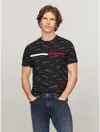 Tommy Hilfiger Signature Flag Stripe Logo T In Grey