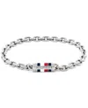 Tommy Hilfiger Men's Silver-tone Stainless Steel Chain Bracelet