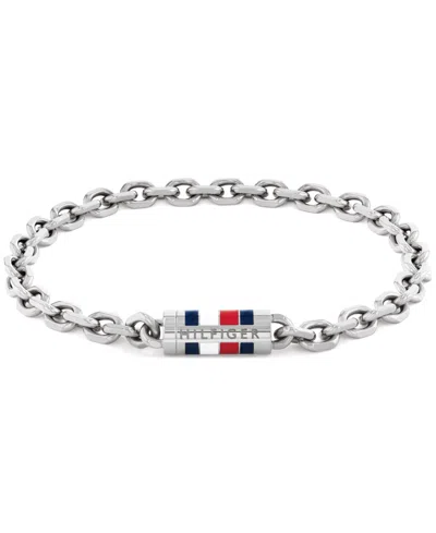 Tommy Hilfiger Men's Silver-tone Stainless Steel Chain Bracelet
