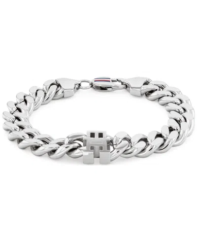 Tommy Hilfiger Men's Silver-tone Stainless Steel Chain Bracelet