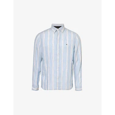 Tommy Hilfiger Triple Stripe Stripe-pattern Regular-fit In Sleepy Blue / Multi
