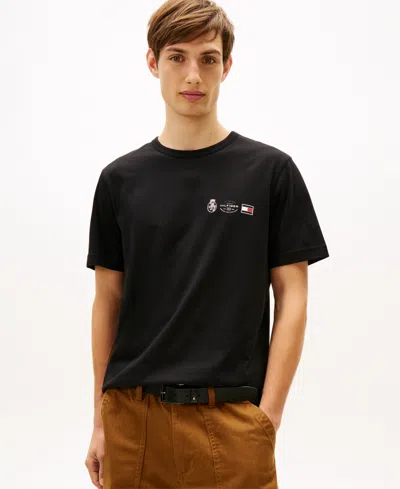 Tommy Hilfiger Men's Small Crest Outline T-shirt In Black