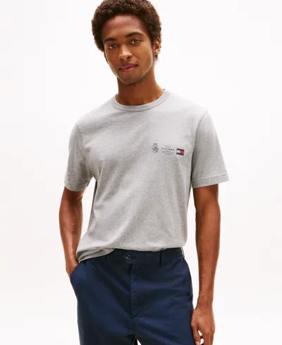 Tommy Hilfiger Men's Small Crest Outline T-shirt In Gray