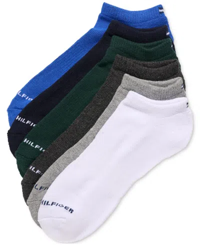 Tommy Hilfiger Men's Socks, Sports Liner 6 Pack In Dark Green Assorted