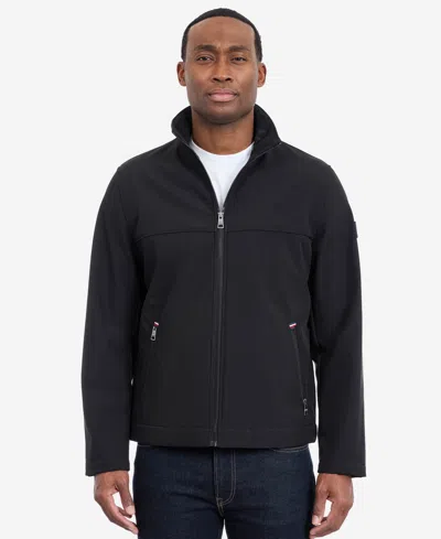 Tommy Hilfiger Water Resistant Softshell Jacket In Black