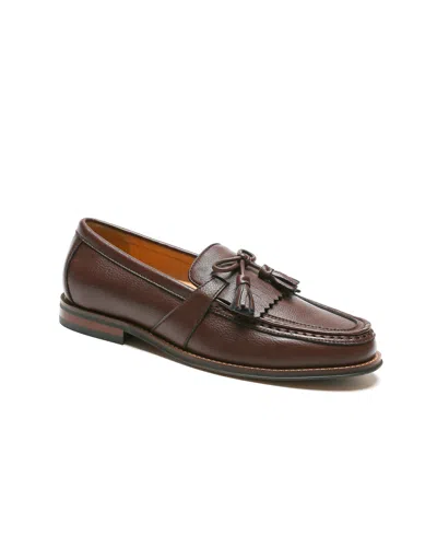 Tommy Hilfiger Men's Sohan Kilt Detail Tassel Loafers In Dark Brown