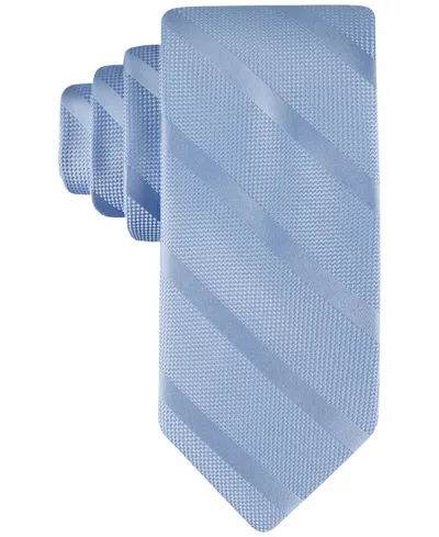 Tommy Hilfiger Men's Solid Textured Stripe Tie In Light Blue