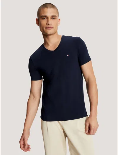Tommy Hilfiger Slim Fit V In Navy