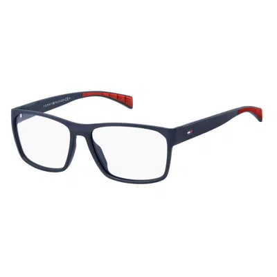 Tommy Hilfiger Men' Spectacle Frame  Th-1747-wir  55 Mm Gbby2 In Blue