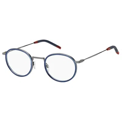 Tommy Hilfiger Men' Spectacle Frame  Th-1815-pjp Blue  49 Mm Gbby2 In Metallic
