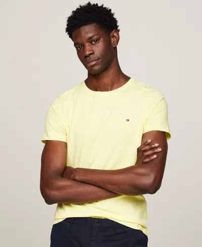 Tommy Hilfiger Men's Stretch Cotton Slim-fit T-shirt In Yellow Tulip