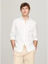 Tommy Hilfiger Core Logo-embroidered Regular-fit Cotton-poplin Shirt In White
