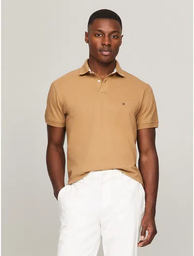 Tommy Hilfiger Men's Stretch Regular Fit Tommy Polo In Brown