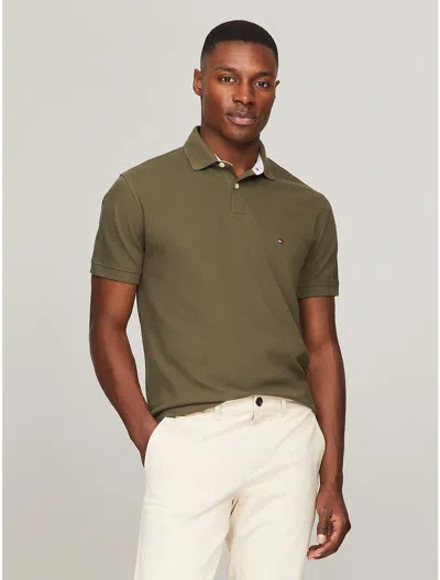 Tommy Hilfiger Men's Stretch Regular Fit Tommy Polo In Green