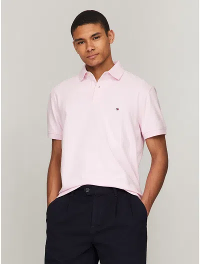 Tommy Hilfiger Men's Stretch Regular Fit Tommy Polo In Pink