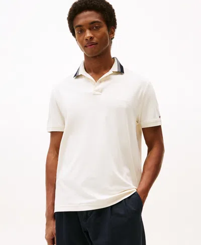 Tommy Hilfiger Men's Stripe-collar Shirt In Ivory Petal