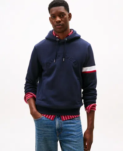Tommy Hilfiger Flex Fleece Hoodie In Blue