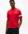 Tommy Hilfiger Signature Stripe Sleeve T In Red