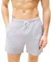 Tommy Hilfiger Men's Striped 5" Swim Trunks In Ithaca White Desert Sky