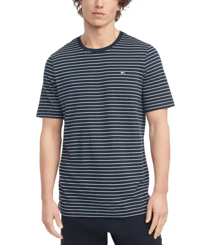 Tommy Hilfiger Men's Striped T-shirt In Pearl Blue