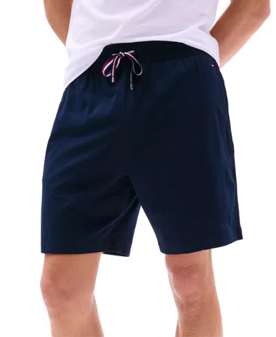 Tommy Hilfiger Men's Sueded Jersey Sleep Shorts In Blue