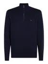 Tommy Hilfiger Essential Cotton Mens Half Zip Mock Sweatshirt