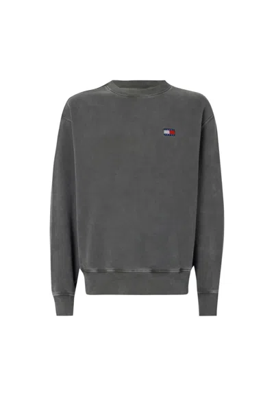 Tommy Hilfiger Men's Sweatshirt  Dm0dm20638 Washed Black In Gray