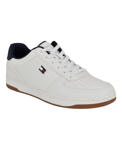 Tommy Hilfiger Men's Tathan Lace-up Casual Sneakers In White,navy,gum Multi