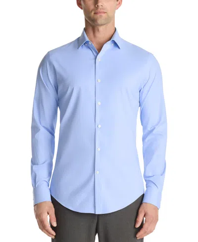 Tommy Hilfiger Men's Tech Athletic Fit Dress Shirt In Blue