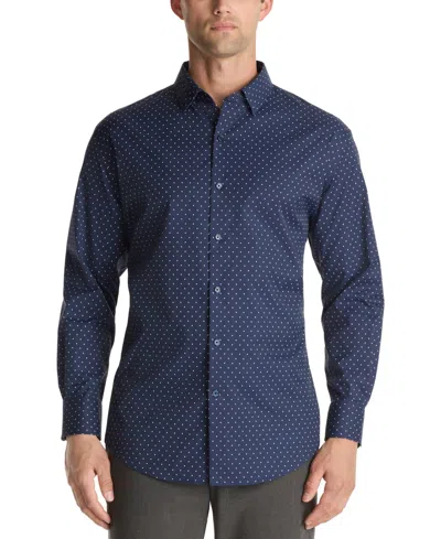 Tommy Hilfiger Men's Tech Athletic Fit Dress Shirt In Blue