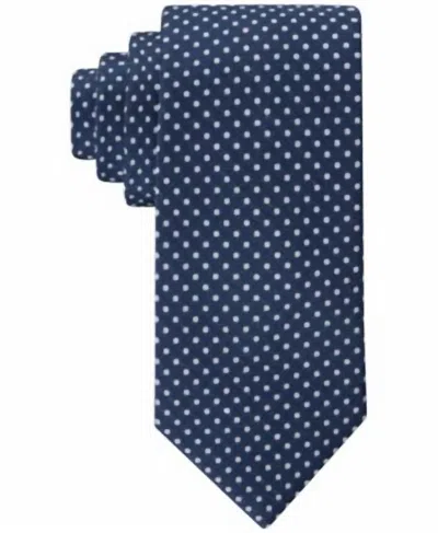 Tommy Hilfiger Men's Textured Dot Tie In Navy/white In Blue