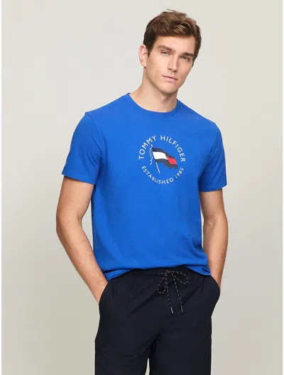 Tommy Hilfiger Men's Th Flag Graphic T-shirt In Blue