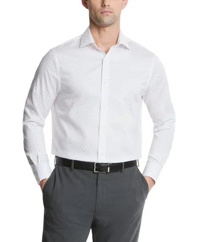 Tommy Hilfiger Men's Th Flex Regular Fit Stretch Twill Dress Shirt In Melon Multi