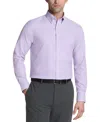 Tommy Hilfiger Th Flex Dress Shirt Mens Lavender Long Sleeve Button Down Mac110 In Purple
