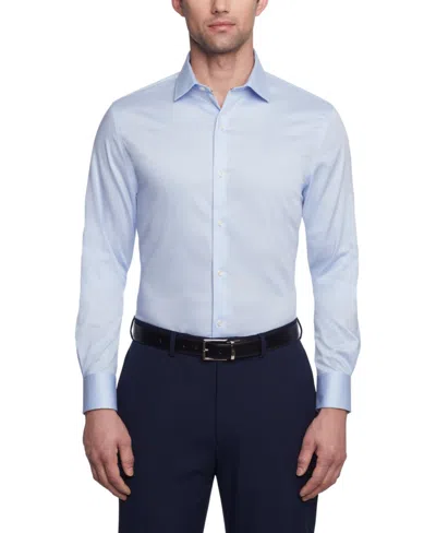 Tommy Hilfiger Men's Slim Fit Th Flex Essentials Wrinkle Resistant Stretch Dress Shirt In The Light Blue