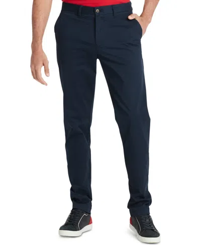 Tommy Hilfiger Man Pants Midnight Blue Size 30w-30l Cotton, Linen, Elastane