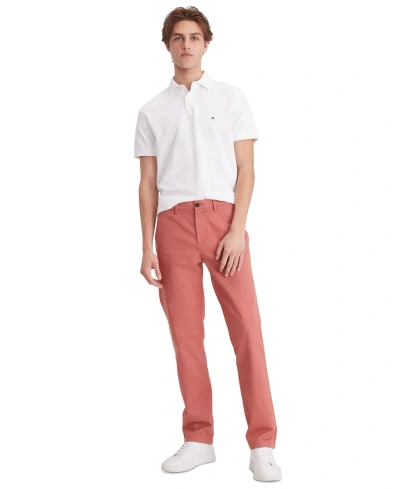 Tommy Hilfiger Men's Th Flex Stretch Slim-fit Chino Pants In Red Facination