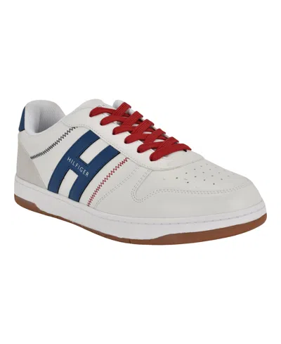 Tommy Hilfiger Men's Tilyas Stitch Detailed Sneakers In White