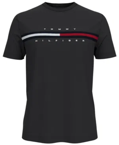 Tommy Hilfiger Men's Tino Logo Short Sleeve T-shirt In Jet Black