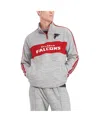 Tommy Hilfiger Men's  Heathered Gray Atlanta Falcons Mario Quarter-zip Jacket In Heathered Gray