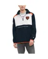 TOMMY HILFIGER MEN'S TOMMY HILFIGER NAVY, WHITE CHICAGO BEARS CARTER HALF-ZIP HOODED TOP