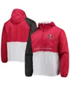 Tommy Hilfiger Men's  Red, Pewter Tampa Bay Buccaneers Raglan Half-zip Pullover Top In Red,pewter